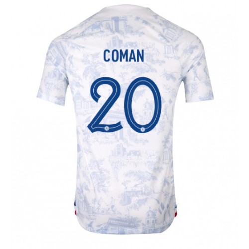 Maillot de foot France Kingsley Coman #20 Extérieur Monde 2022 Manches Courte